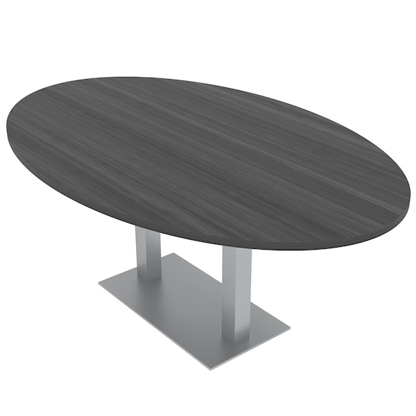 45.25 in W, 71.5 in L, 29 in H, Engineered Wood Top, Grey